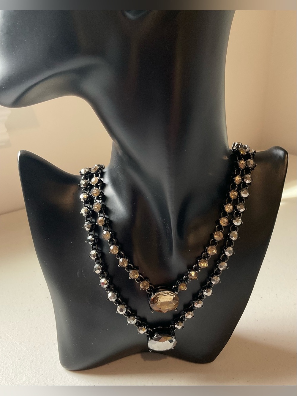 LOGO by Lori Goldstein Rhinestone Statement Necklace
